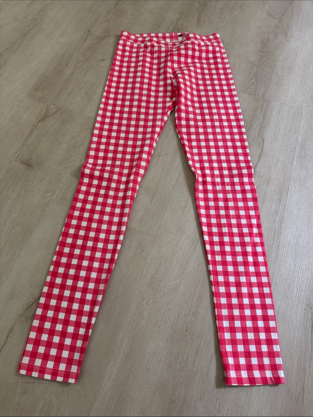 Crewcuts Red and White Gingham Kids Leggings